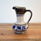 Vintage Ceramic Pitcher Vase, Handmade West German Pottery From The 1970s