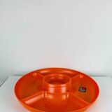 Vintage 1970s orange plastic Prisunic Flair aperitif platter