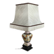 Living room lamp in cracked earthenware style, handmade decoration, 20th century