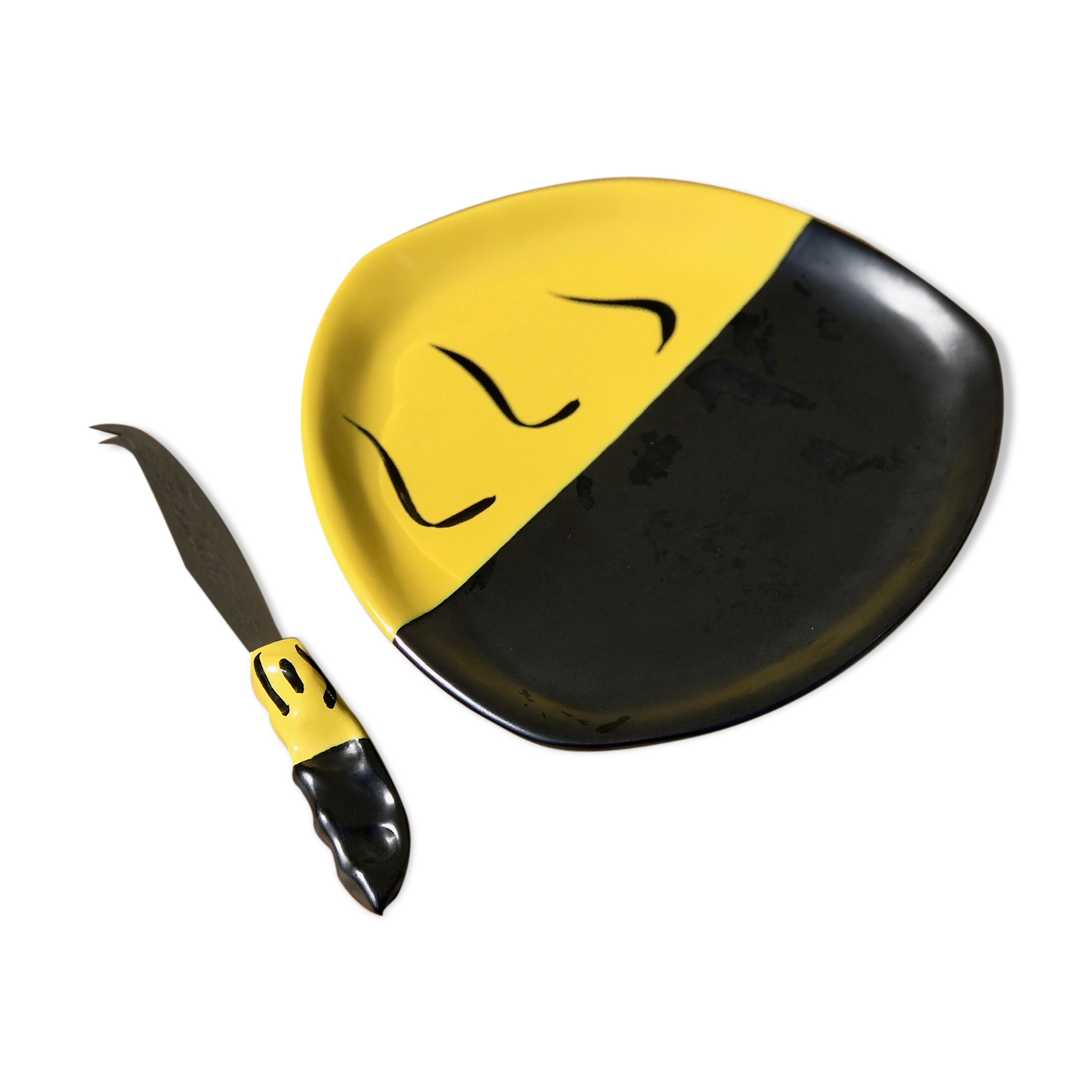 Ceramic cheese plate 1960