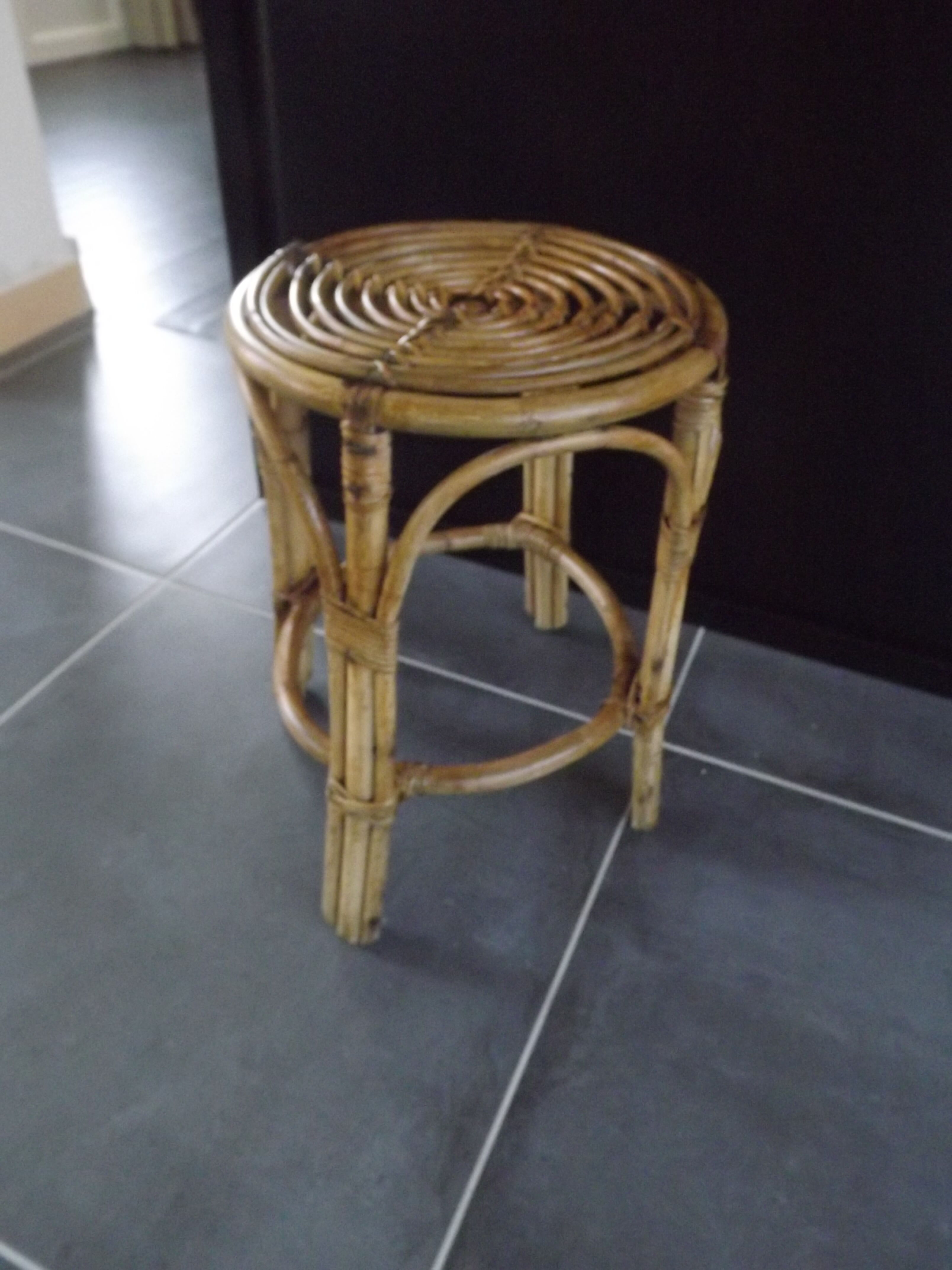 Stool rattan 60s