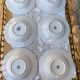 Set of 6 deep plates Crown Dynasty - blue grape cluster design