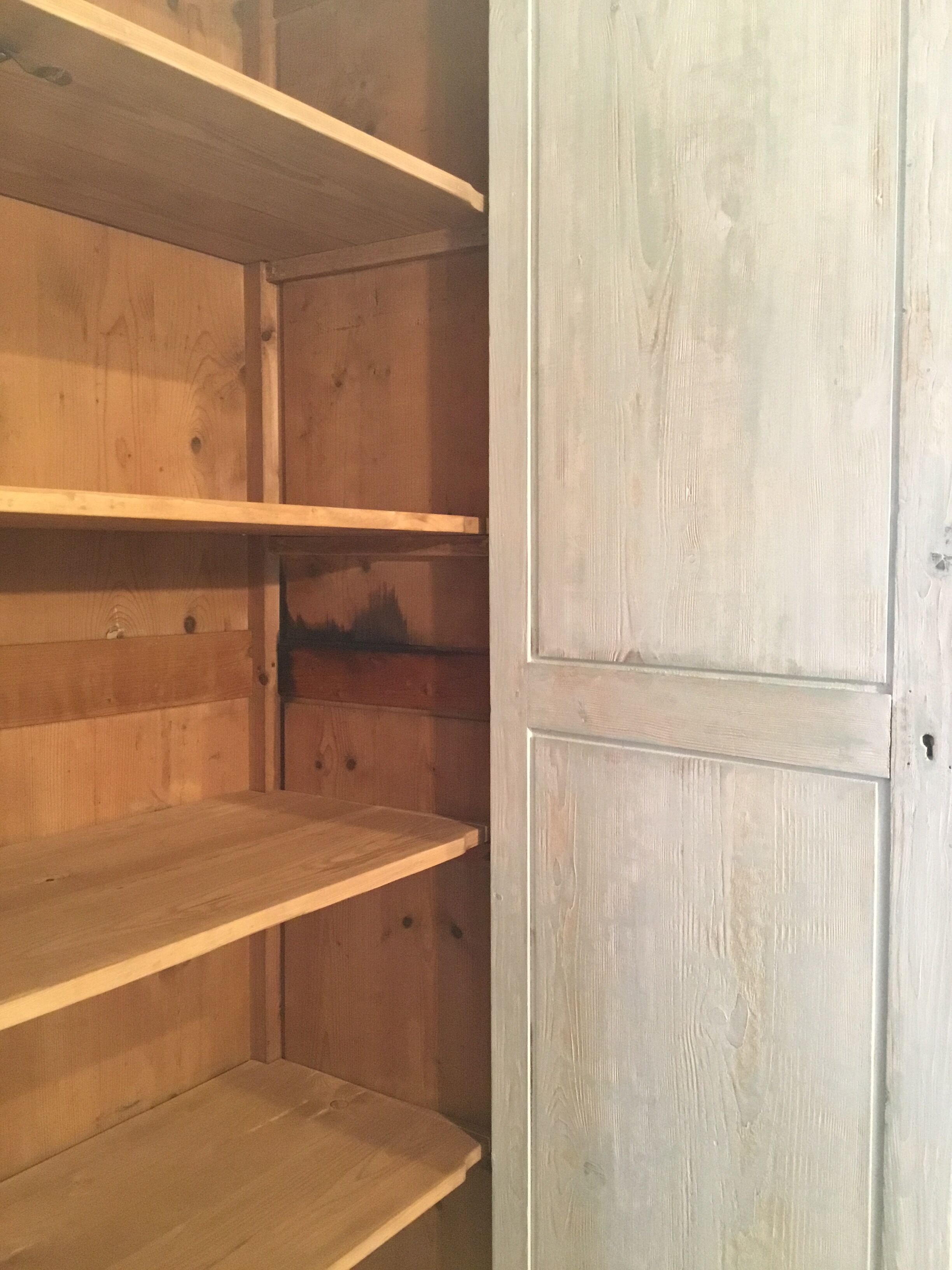 White patinated wardrobe