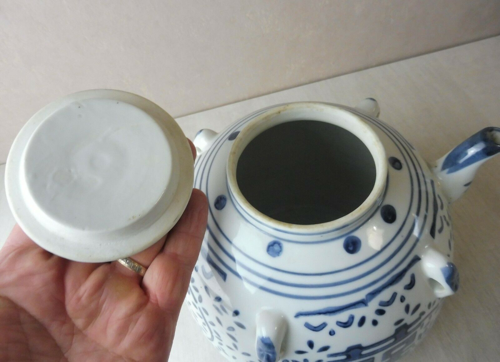 Old wedding teapot, porcelain, China