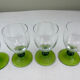 Green ball-shaped stemmed glasses