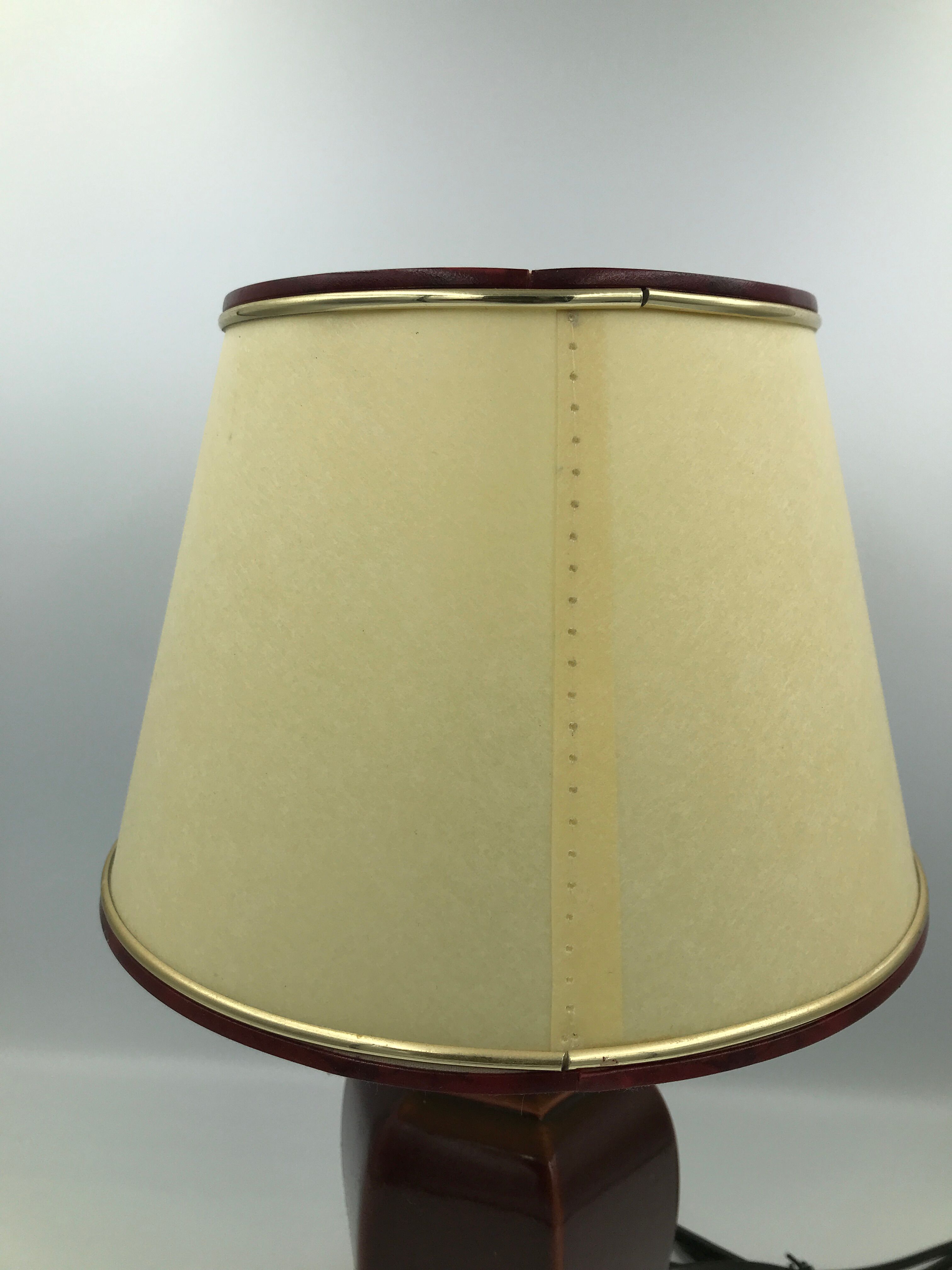 Old ceramic and wood bedside lamp