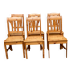 6 Scandinavian solid wood dining chairs