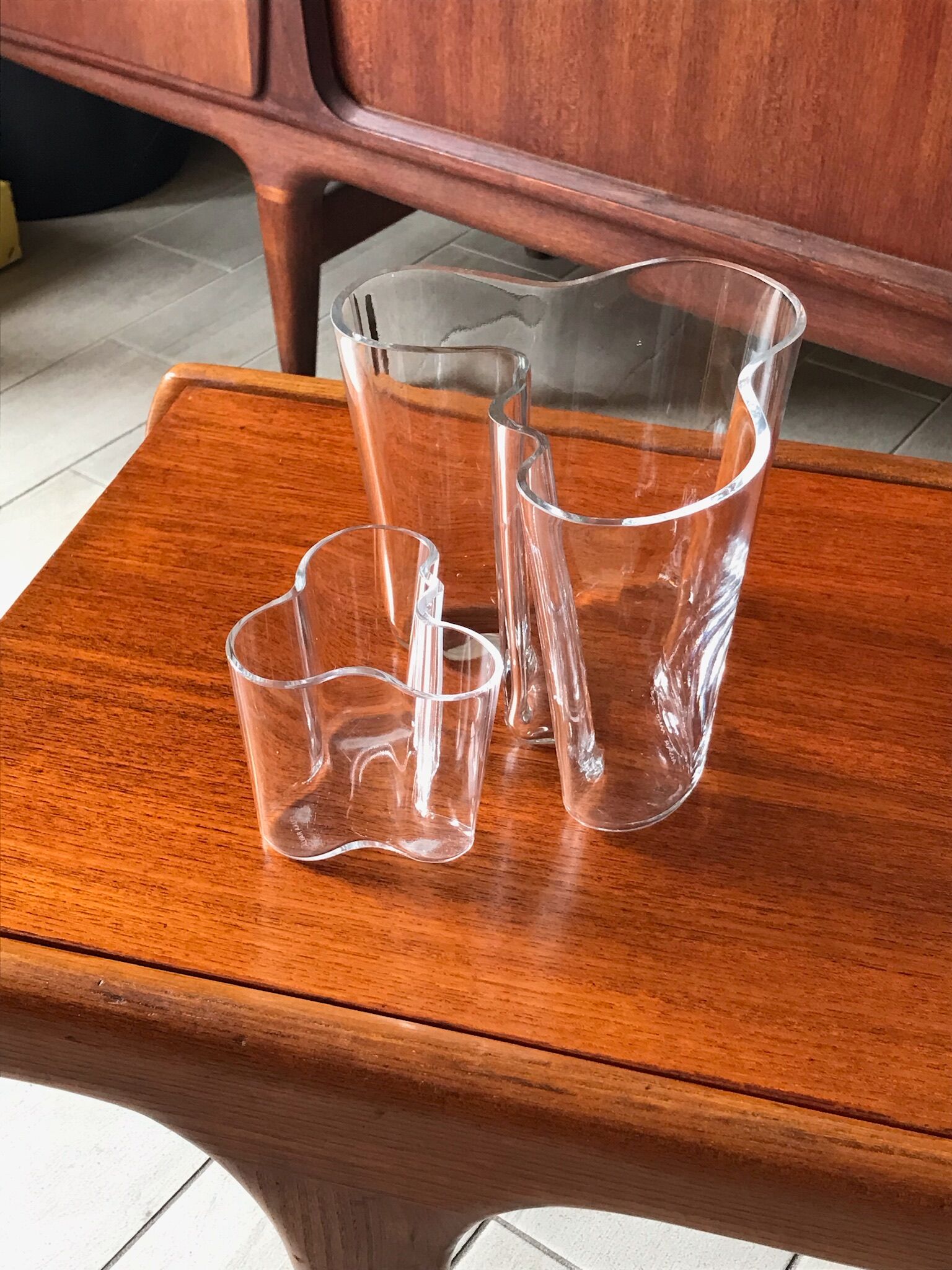 Duo of vases savoy design Alvar Aalto