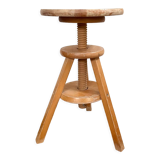 Watchmaker's stool in patinated antique wood