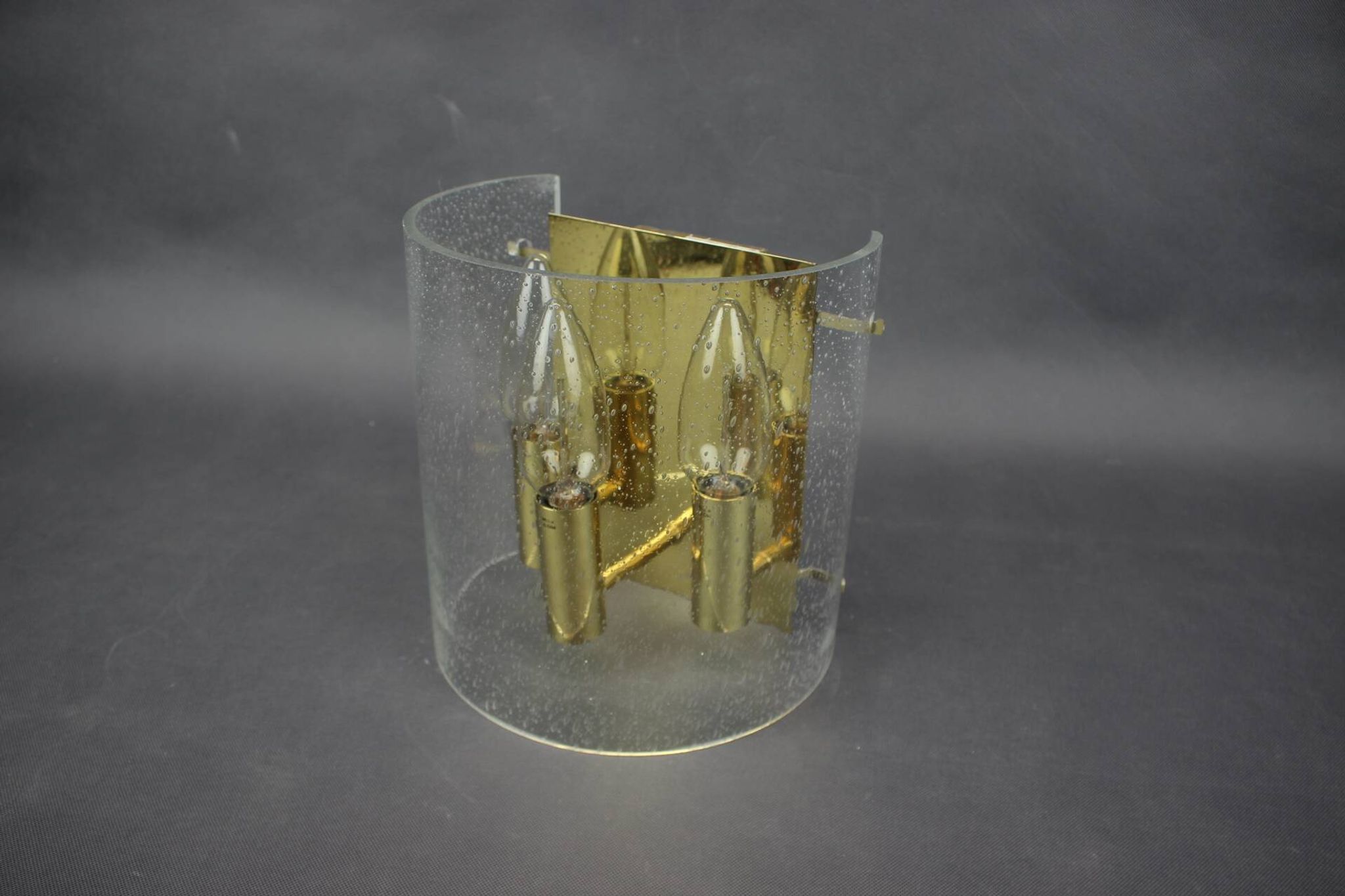 1970s Brass and Bubble Glass Wall Lamp, Germany