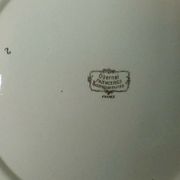 Plat a tarte en faience de sarreguemines modele obernai