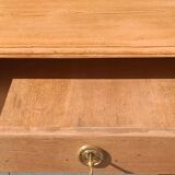 Solid wood coffee table with drawer and original key.