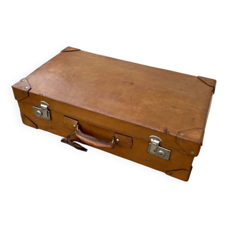 Vintage leather suitcase 1950