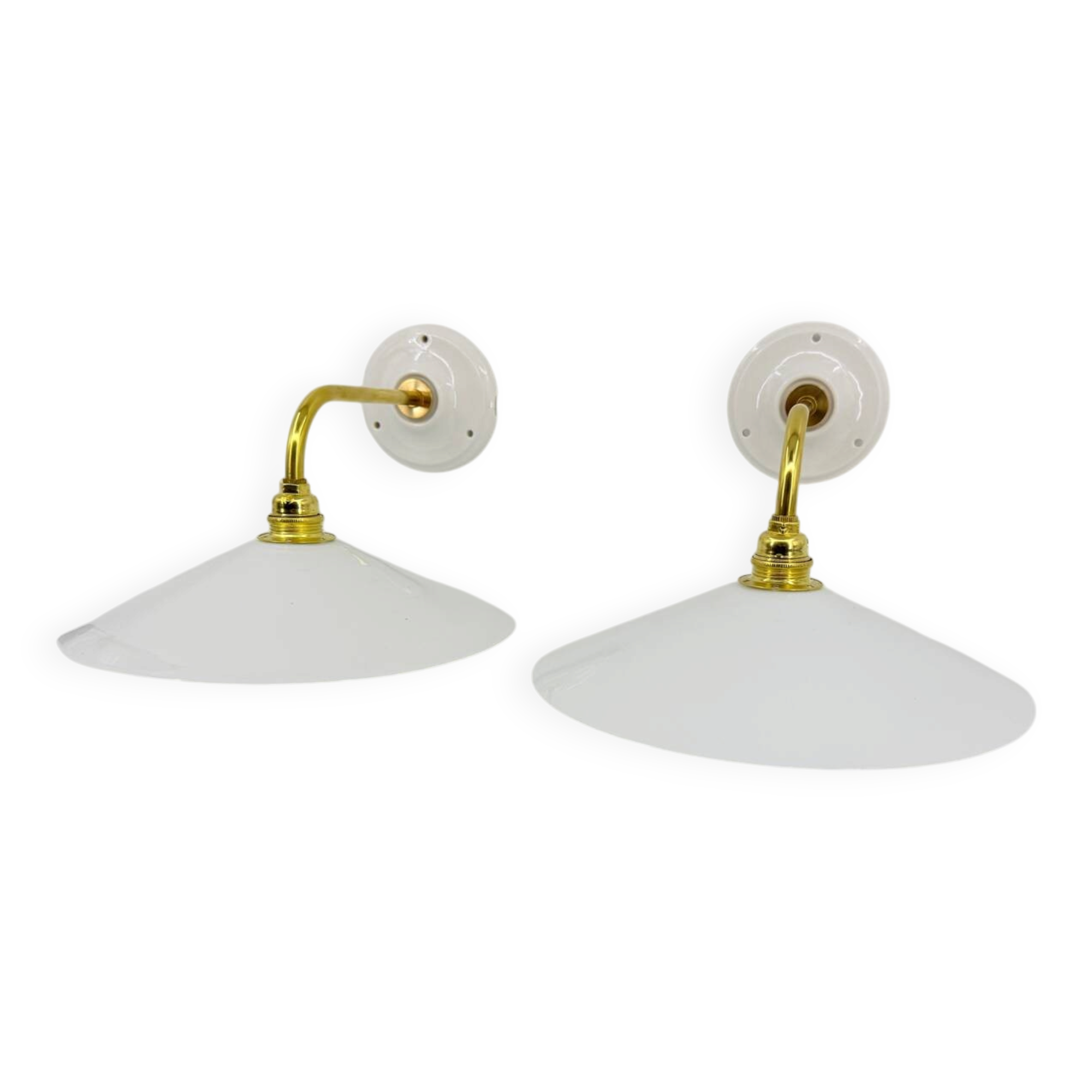 Opaline wall lights