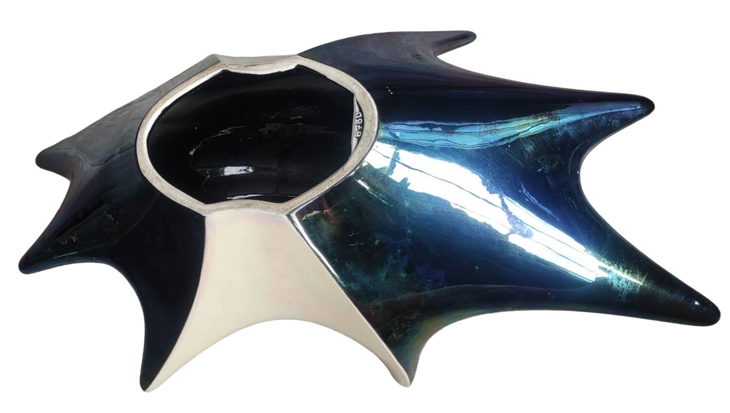 Very large Verceram iridescent ceramic bowl