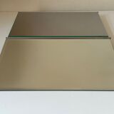Modernist triptych mirror vintage design 70s