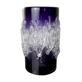 Purple seguso vase in murano glass, Italy, 1960