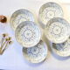 Set of 6 dessert plates Boch La Louvière Belgium, vintage, Belgium