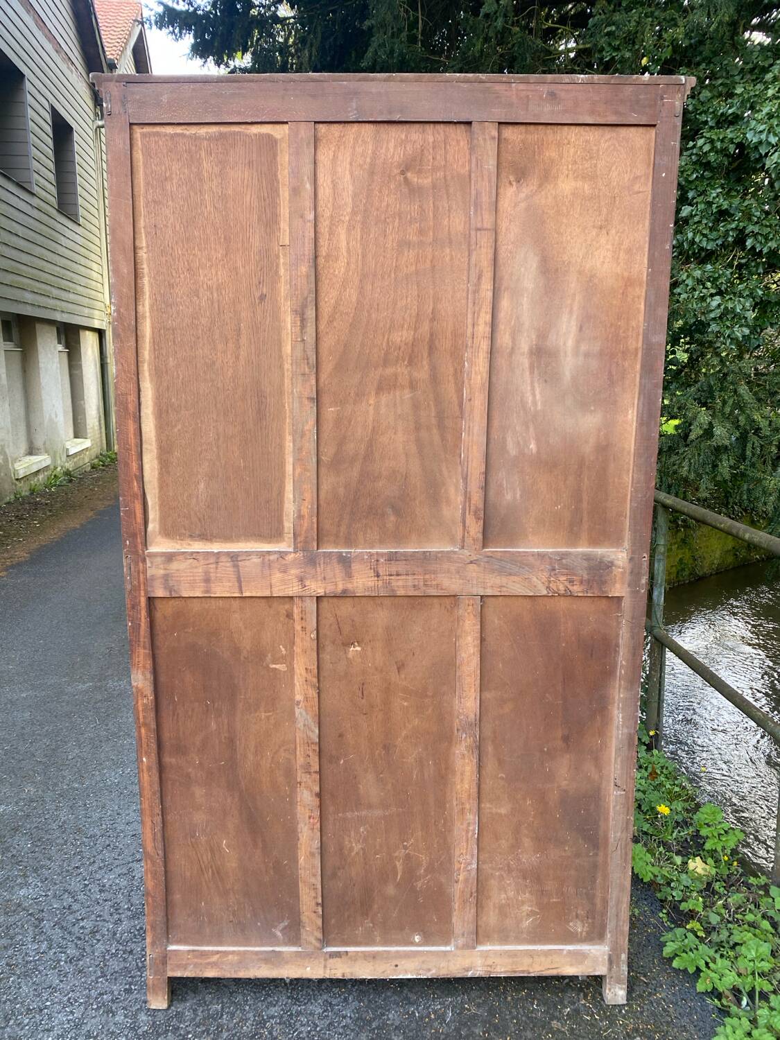 Large Parisian wooden wardrobe