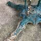Old wrought iron garden table