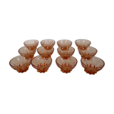 Suite of twelve pink glasses
