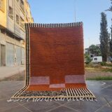 Moroccan wool rug - Terracotta rug