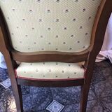 Fauteuil XIXE style Louis Philippe à dossier violine