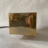 Old spot lamp, square, golden, to table, Aric cubes 70s