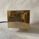 Old spot lamp, square, golden, to table, Aric cubes 70s