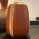Series of 3 vintage chiseled terracotta vases