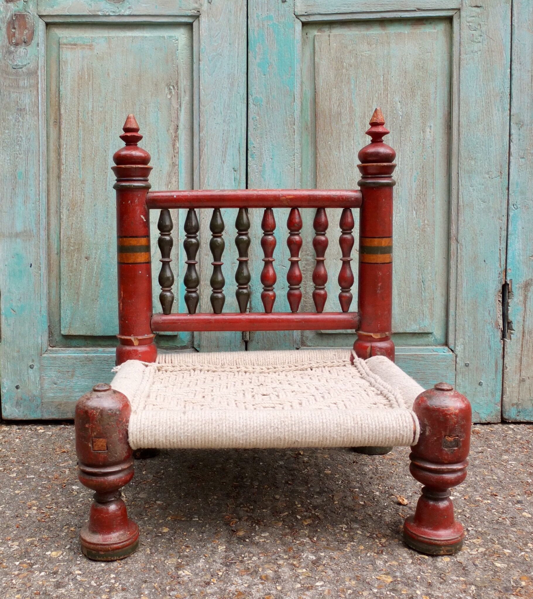 Traditional Antique Indian Low Chair
