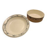 Plat et saladier terre de fer