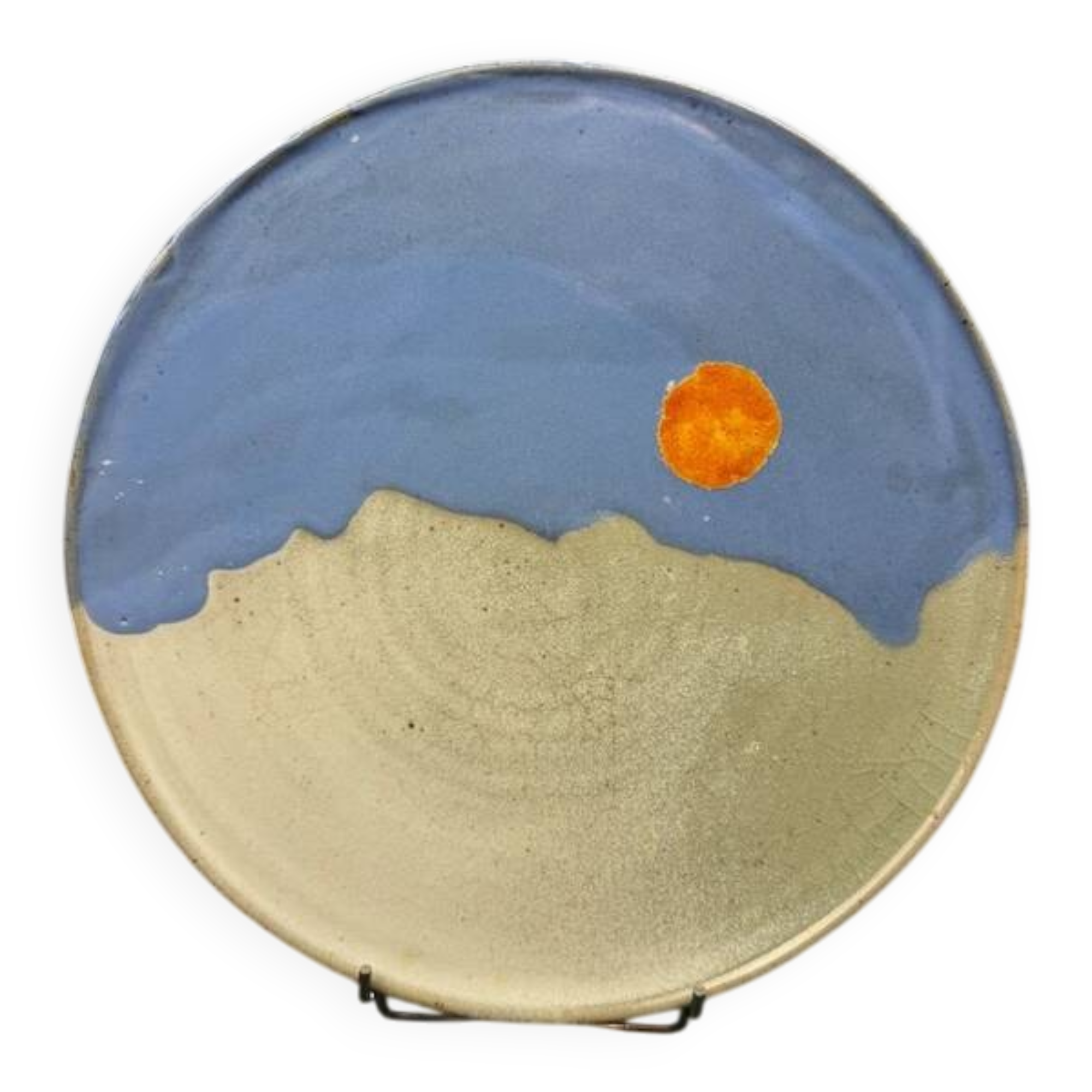 Decorative glazed ceramic dish, circa 1950-60
