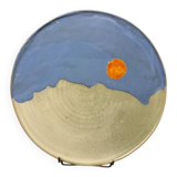 Decorative glazed ceramic dish, circa 1950-60