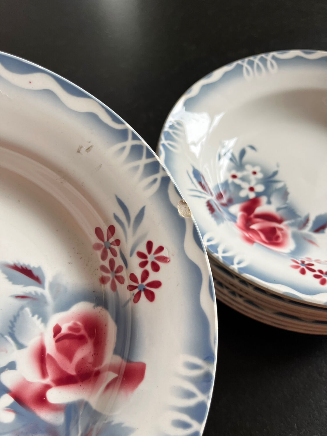 12 plates Digoin Sarreguemines Olga