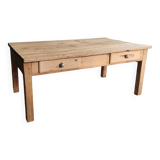 Vintage solid oak farmhouse coffee table 113x64
