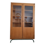 Ancienne armoire vitrine écolière