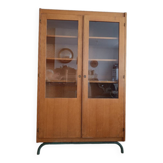 Ancienne armoire vitrine écolière
