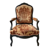 Fauteuil Louis XV Marron