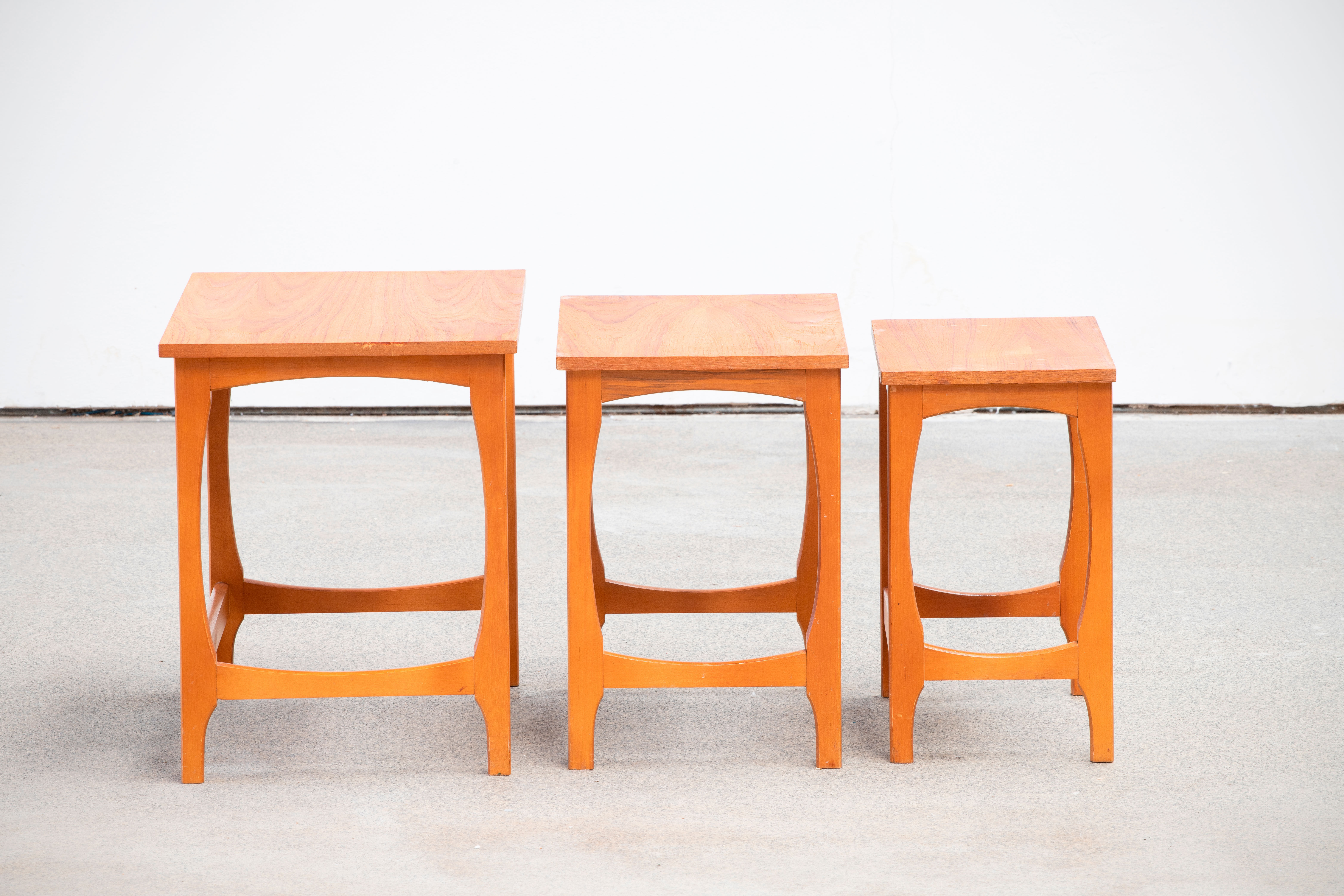 Tables basse gigogne (x3) scandinave vintage 1960