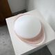 Pink glass wall lamp 1970s Gamma