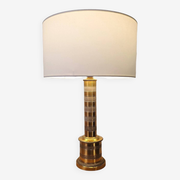 Brass column lamp