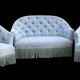 Living room old sofa and 2 armchairs model honeycomb toad