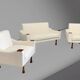 Vintage Italian Two-Seater Sofa, 2 Lounge Chairs Angelo Mangiarotti, 1970s