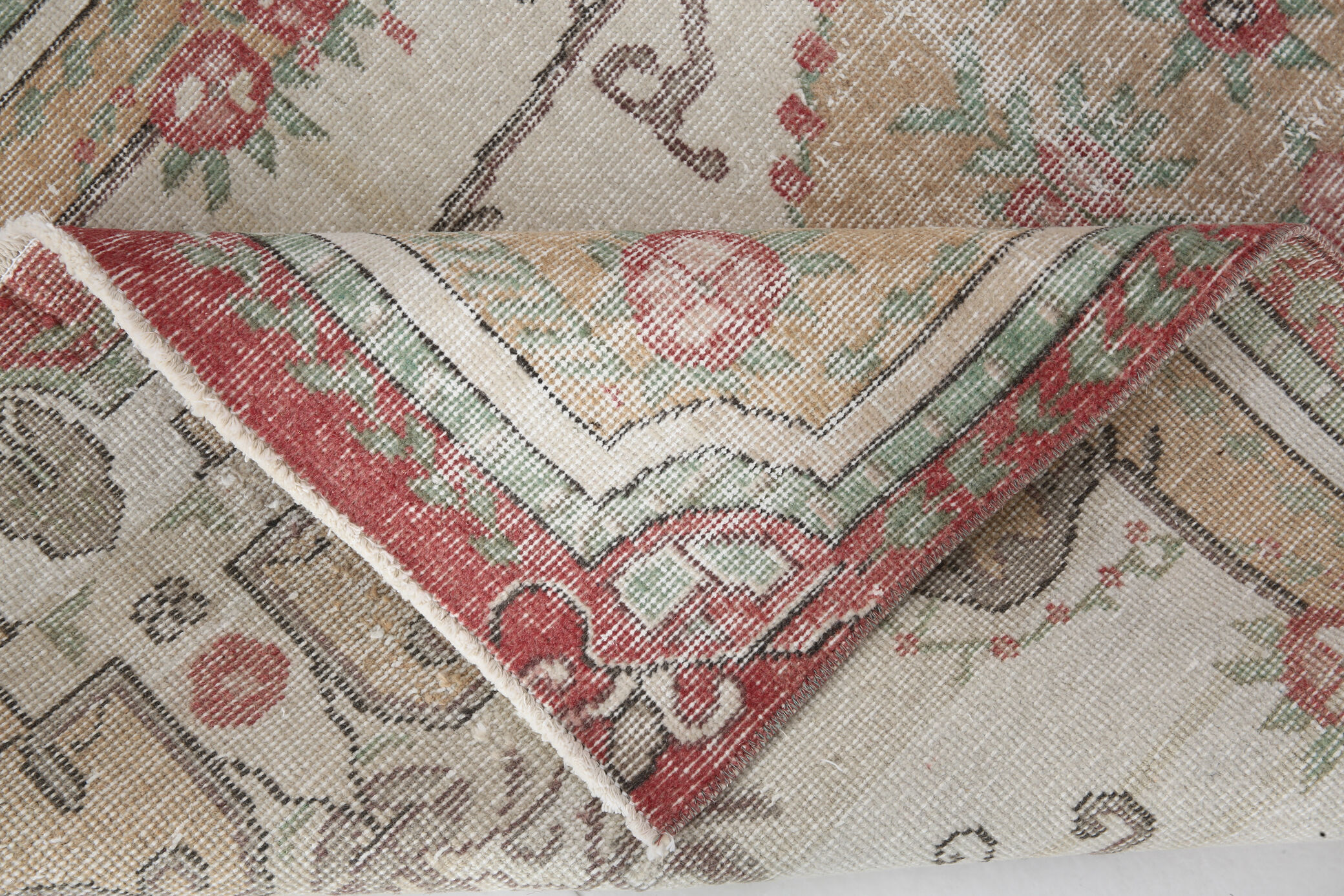 3x6 Shades Of Beige Turkish Rug, 204x106Cm