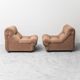 Paire de fauteuils Rezia par Emilio Guarnacci pour 1P, modernisme vintage des années 1970.