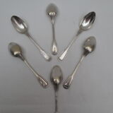 Series of 6 silver spoons of classic style