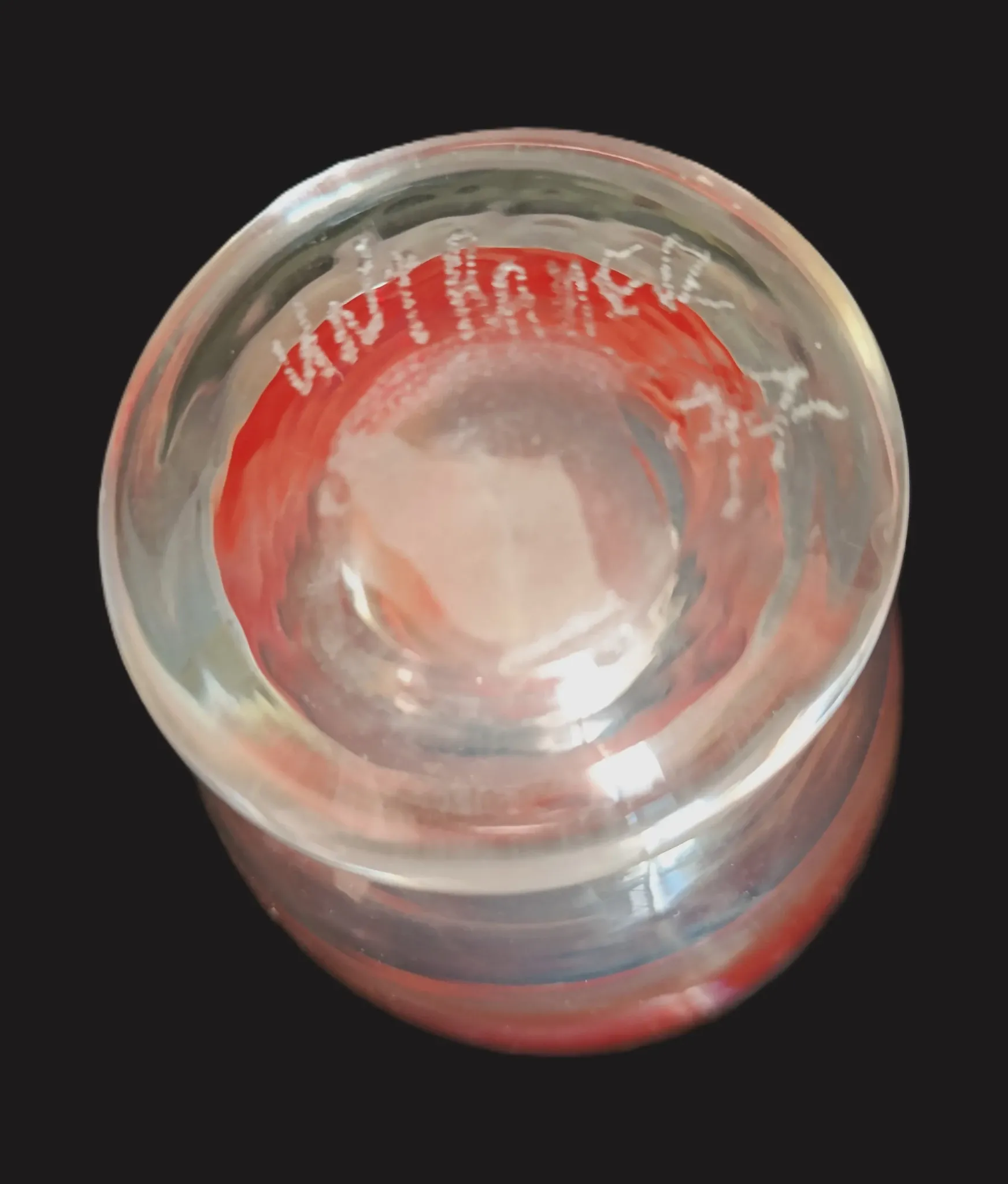 Vase en verre épais, verrerie Ingrid Glashütte (Euskirchen, Allemagne)