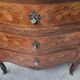 CURVED MARQUETRY CHEST WITH MARBLE TOP 3 ROSEWOOD DRAWERS
