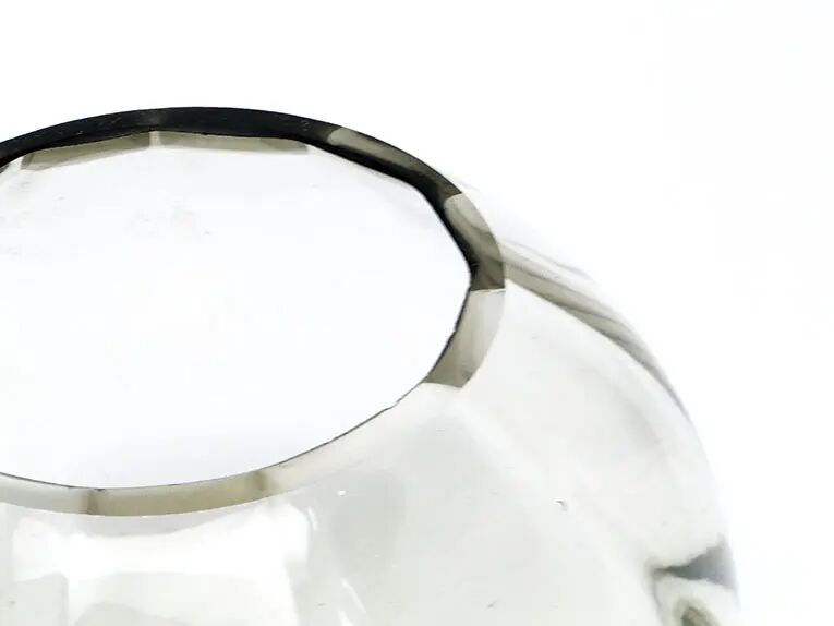 Art Deco sphere vase, glass, Niemen Glassworks, Poland, 1930s